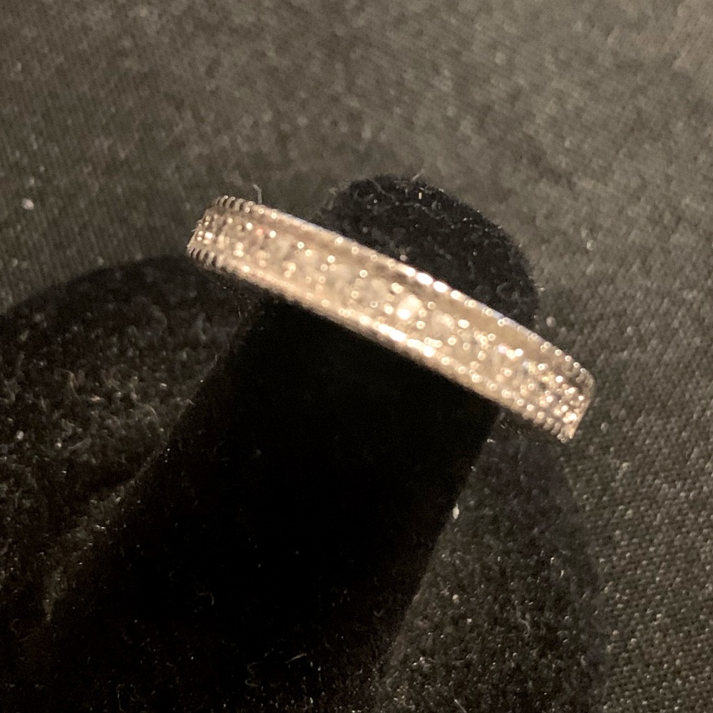 Women’s Band Ring White Gold plated zirconium